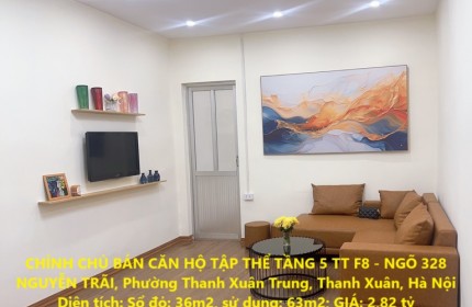 CHÍNH CHỦ BÁN CĂN HỘ TẬP THỂ TẦNG 5 TT F8 - NGÕ 328 NGUYỄN TRÃI, Phường Thanh Xuân Trung, Thanh Xuân, Hà Nội